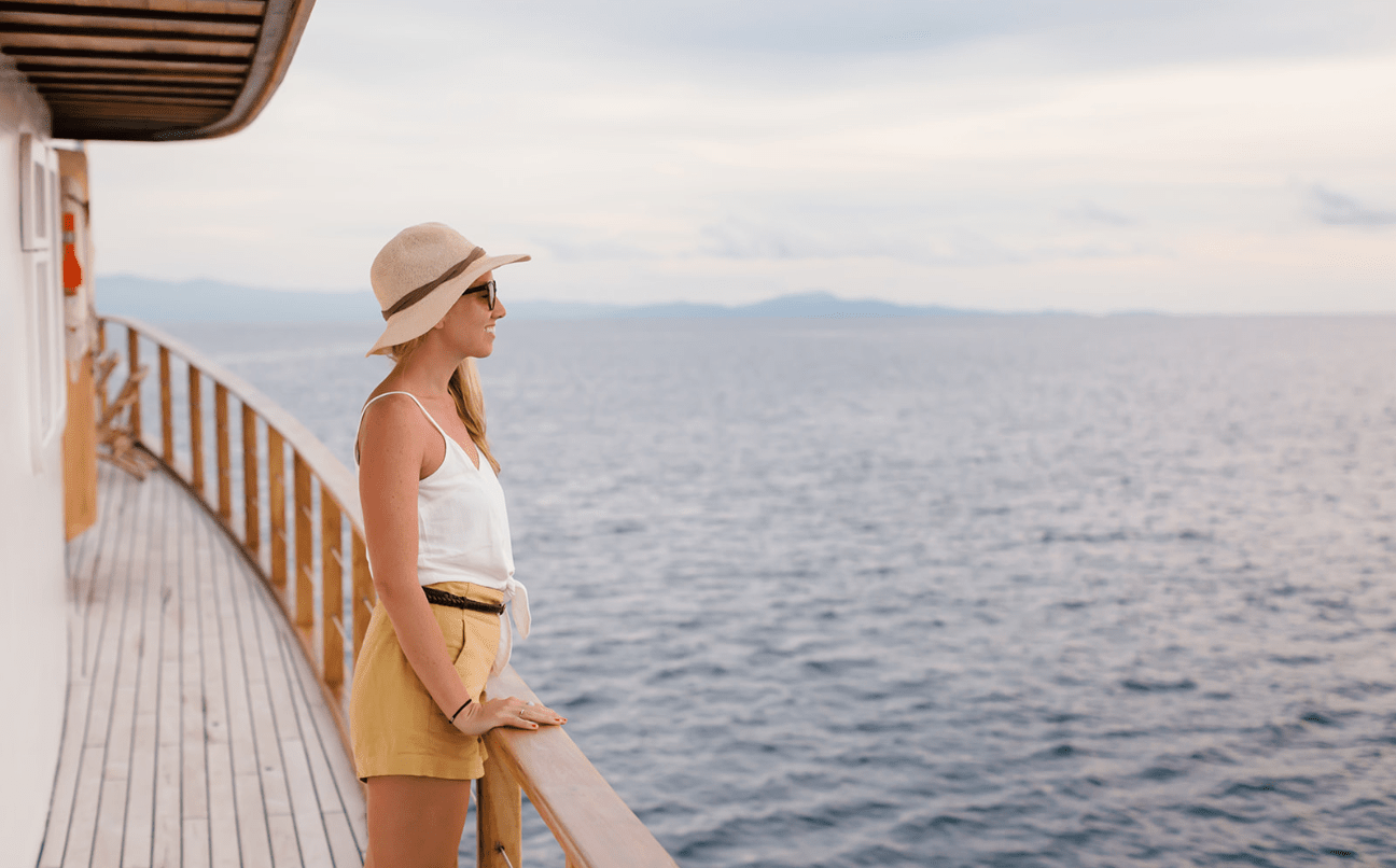 Rascal Deck Guest Looking Out To Sea